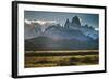 Sunset Over The Cerro Torre Mount Fitzroy Spires In Los Glacieres National Park, Argentina-Jay Goodrich-Framed Photographic Print