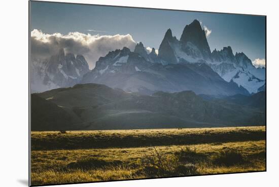 Sunset Over The Cerro Torre Mount Fitzroy Spires In Los Glacieres National Park, Argentina-Jay Goodrich-Mounted Photographic Print