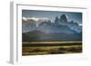 Sunset Over The Cerro Torre Mount Fitzroy Spires In Los Glacieres National Park, Argentina-Jay Goodrich-Framed Photographic Print