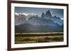 Sunset Over The Cerro Torre Mount Fitzroy Spires In Los Glacieres National Park, Argentina-Jay Goodrich-Framed Photographic Print