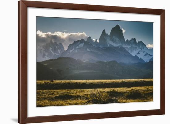 Sunset Over The Cerro Torre Mount Fitzroy Spires In Los Glacieres National Park, Argentina-Jay Goodrich-Framed Photographic Print