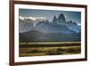 Sunset Over The Cerro Torre Mount Fitzroy Spires In Los Glacieres National Park, Argentina-Jay Goodrich-Framed Photographic Print