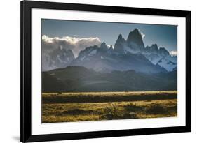 Sunset Over The Cerro Torre Mount Fitzroy Spires In Los Glacieres National Park, Argentina-Jay Goodrich-Framed Photographic Print