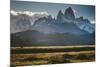 Sunset Over The Cerro Torre Mount Fitzroy Spires In Los Glacieres National Park, Argentina-Jay Goodrich-Mounted Photographic Print