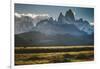 Sunset Over The Cerro Torre Mount Fitzroy Spires In Los Glacieres National Park, Argentina-Jay Goodrich-Framed Photographic Print