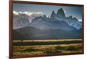 Sunset Over The Cerro Torre Mount Fitzroy Spires In Los Glacieres National Park, Argentina-Jay Goodrich-Framed Photographic Print