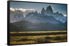 Sunset Over The Cerro Torre Mount Fitzroy Spires In Los Glacieres National Park, Argentina-Jay Goodrich-Framed Stretched Canvas