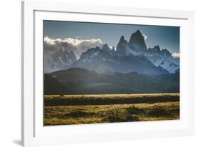 Sunset Over The Cerro Torre Mount Fitzroy Spires In Los Glacieres National Park, Argentina-Jay Goodrich-Framed Photographic Print