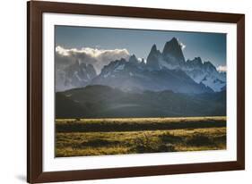 Sunset Over The Cerro Torre Mount Fitzroy Spires In Los Glacieres National Park, Argentina-Jay Goodrich-Framed Photographic Print