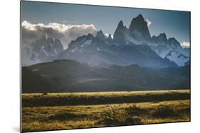 Sunset Over The Cerro Torre Mount Fitzroy Spires In Los Glacieres National Park, Argentina-Jay Goodrich-Mounted Photographic Print