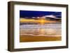 Sunset over the Channel Islands from San Buenaventura State Beach, Ventura, California, USA-Russ Bishop-Framed Photographic Print