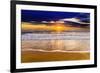 Sunset over the Channel Islands from San Buenaventura State Beach, Ventura, California, USA-Russ Bishop-Framed Premium Photographic Print