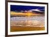 Sunset over the Channel Islands from San Buenaventura State Beach, Ventura, California, USA-Russ Bishop-Framed Photographic Print