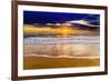 Sunset over the Channel Islands from San Buenaventura State Beach, Ventura, California, USA-Russ Bishop-Framed Photographic Print
