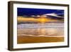 Sunset over the Channel Islands from San Buenaventura State Beach, Ventura, California, USA-Russ Bishop-Framed Photographic Print