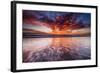 Sunset over the Channel Islands from Ventura State Beach, Ventura, California, Usa-Russ Bishop-Framed Photographic Print