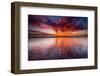 Sunset over the Channel Islands from Ventura State Beach, Ventura, California, USA-Russ Bishop-Framed Photographic Print