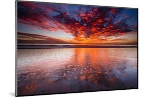 Sunset over the Channel Islands from Ventura State Beach, Ventura, California, USA-Russ Bishop-Mounted Photographic Print