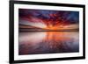 Sunset over the Channel Islands from Ventura State Beach, Ventura, California, USA-Russ Bishop-Framed Photographic Print