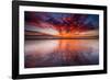 Sunset over the Channel Islands from Ventura State Beach, Ventura, California, USA-Russ Bishop-Framed Photographic Print