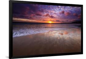 Sunset over the Channel Islands from Ventura State Beach, Ventura, California, USA-Russ Bishop-Framed Photographic Print