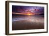 Sunset over the Channel Islands from Ventura State Beach, Ventura, California, USA-Russ Bishop-Framed Photographic Print