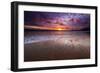 Sunset over the Channel Islands from Ventura State Beach, Ventura, California, USA-Russ Bishop-Framed Photographic Print