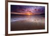 Sunset over the Channel Islands from Ventura State Beach, Ventura, California, USA-Russ Bishop-Framed Photographic Print