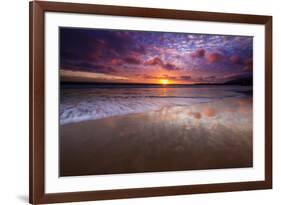 Sunset over the Channel Islands from Ventura State Beach, Ventura, California, USA-Russ Bishop-Framed Premium Photographic Print