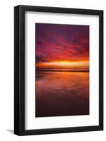 Sunset over the Channel Islands from Ventura State Beach, Ventura, California, USA-Russ Bishop-Framed Photographic Print