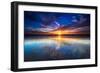 Sunset over the Channel Islands, Ventura, California, USA-Russ Bishop-Framed Photographic Print