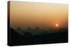 Sunset over the City of Guilin, China, December 1982-Bill Tingey-Stretched Canvas