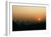 Sunset over the City of Guilin, China, December 1982-Bill Tingey-Framed Premium Photographic Print