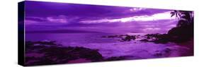 Sunset over the Coast, Makena Beach, Maui, Hawaii, USA-null-Stretched Canvas