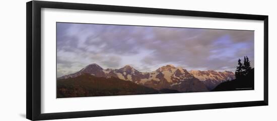 Sunset Over the Eiger, Monch and Jungfrau Mountains, Bernese Oberland, Swiss Alps, Switzerland-Simon Harris-Framed Photographic Print