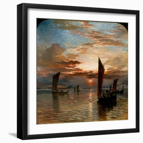 Sunset over the Forth, 1871-Samuel Bough-Framed Giclee Print
