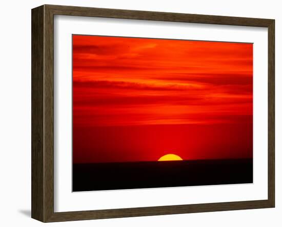 Sunset Over the Gulf of Mexico, Florida, USA-Charles Sleicher-Framed Premium Photographic Print