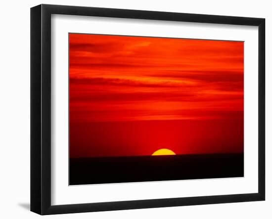 Sunset Over the Gulf of Mexico, Florida, USA-Charles Sleicher-Framed Premium Photographic Print