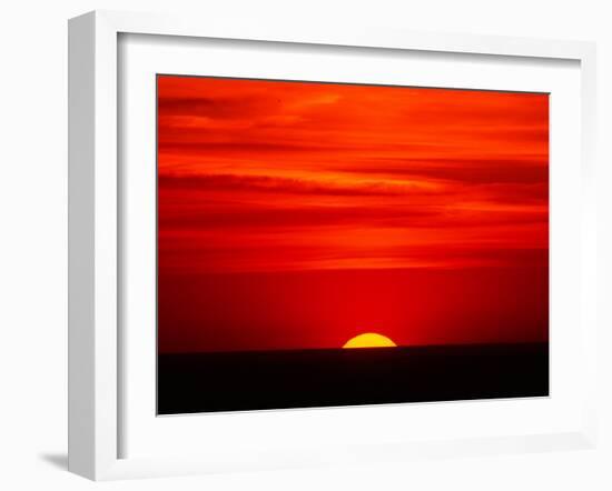 Sunset Over the Gulf of Mexico, Florida, USA-Charles Sleicher-Framed Premium Photographic Print