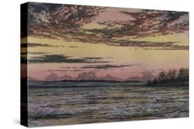 Sunset over the Ice-Frederic Edwin Church-Stretched Canvas