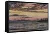 Sunset over the Ice-Frederic Edwin Church-Framed Stretched Canvas