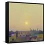 Sunset over the Jama Masjid, Delhi Study II-Andrew Gifford-Framed Stretched Canvas