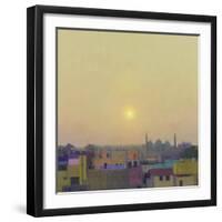 Sunset over the Jama Masjid, Delhi Study II-Andrew Gifford-Framed Giclee Print