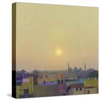 Sunset over the Jama Masjid, Delhi Study II-Andrew Gifford-Stretched Canvas