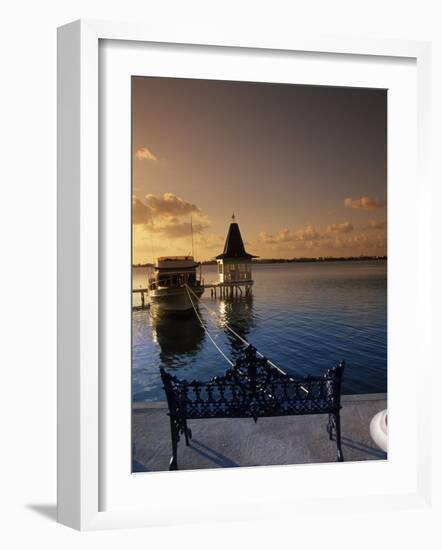 Sunset Over the Lagoon, Cancun, Mexico-Angelo Cavalli-Framed Photographic Print