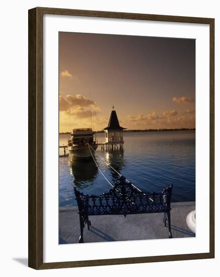 Sunset Over the Lagoon, Cancun, Mexico-Angelo Cavalli-Framed Photographic Print