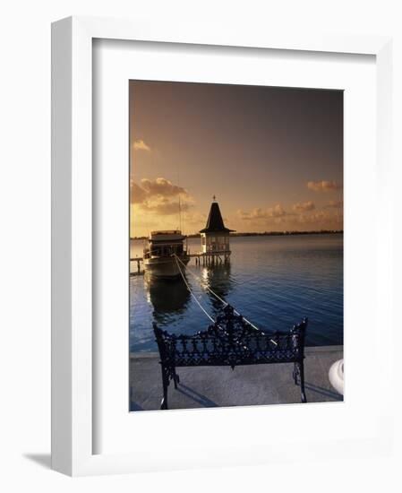 Sunset Over the Lagoon, Cancun, Mexico-Angelo Cavalli-Framed Photographic Print