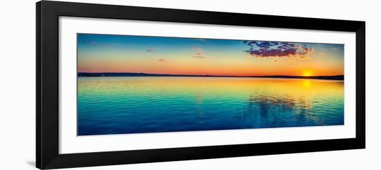 Sunset over the Lake in Russia. Amazing Landscape Panorama-null-Framed Photographic Print