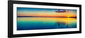 Sunset over the Lake in Russia. Amazing Landscape Panorama-null-Framed Photographic Print