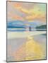 Sunset over the Lake Ruovesi, C. 1915 (Oil on Canvas)-Akseli Valdemar Gallen-kallela-Mounted Giclee Print